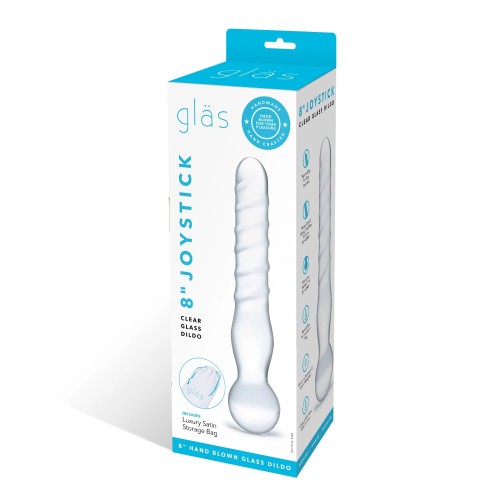 Dildo de Cristal Transparente Glas Joystick de 8 in.