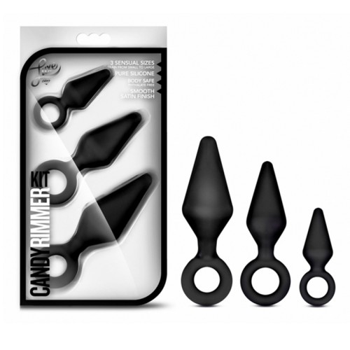 Luxe Night Rimmer 3-Piece Anal Plug Kit - Black