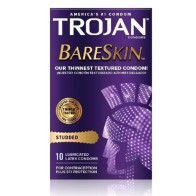 Preservativos Trojan Bareskin con Estímulos Caja de 10