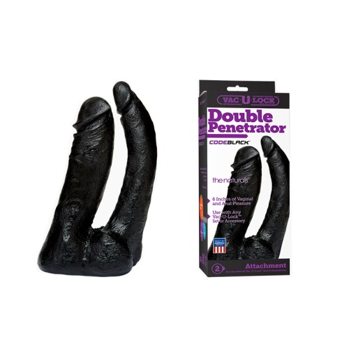 Vac-U-Lock Doble Penetrador - The Naturals CODEBLACK