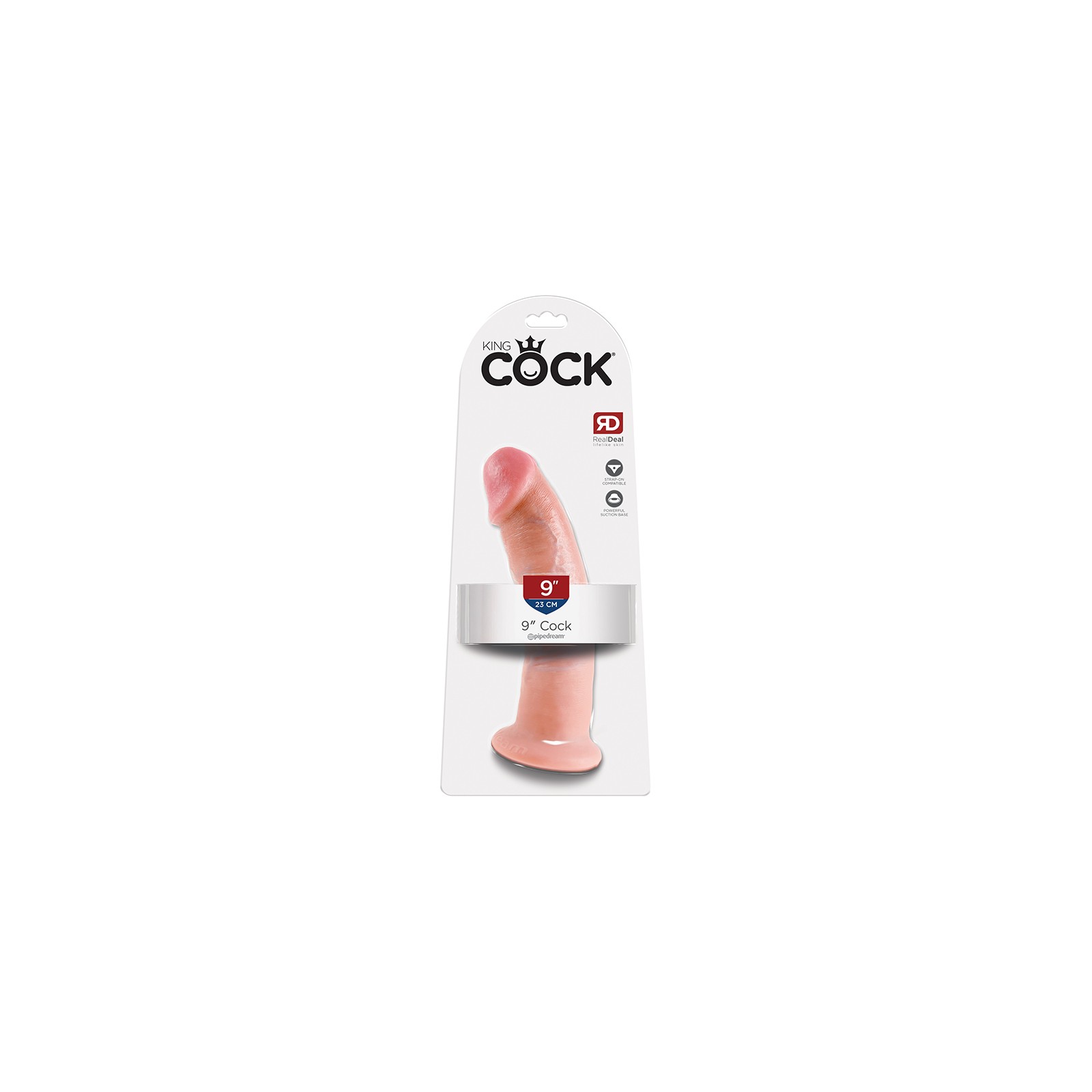 Pipedream King Cock 9 in. Realistic Dildo with Suction Cup Beige