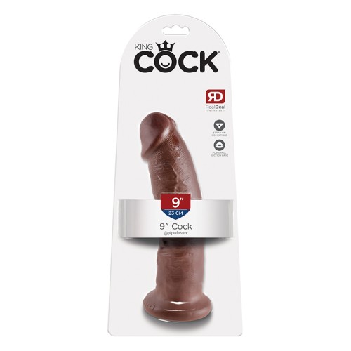 Dildo Realista Pipedream King Cock de 9 in. con Ventosa Marrón