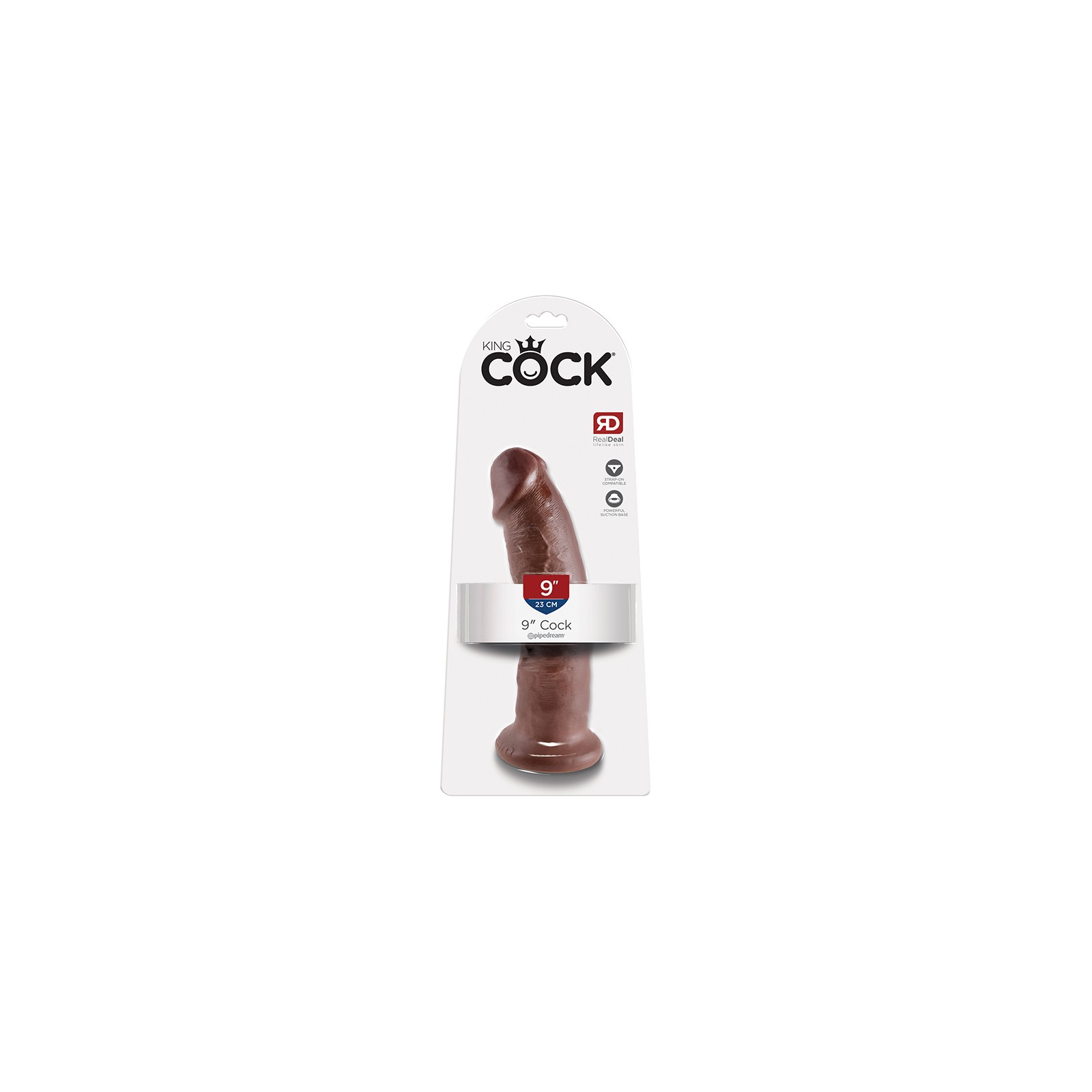 Dildo Realista Pipedream King Cock de 9 in. con Ventosa Marrón