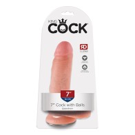 Dildo Realista King Cock de 7 pulgadas con Ventosa