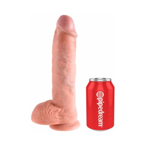 Pipedream King Cock 10 in. Realistic Dildo with Suction Cup Beige