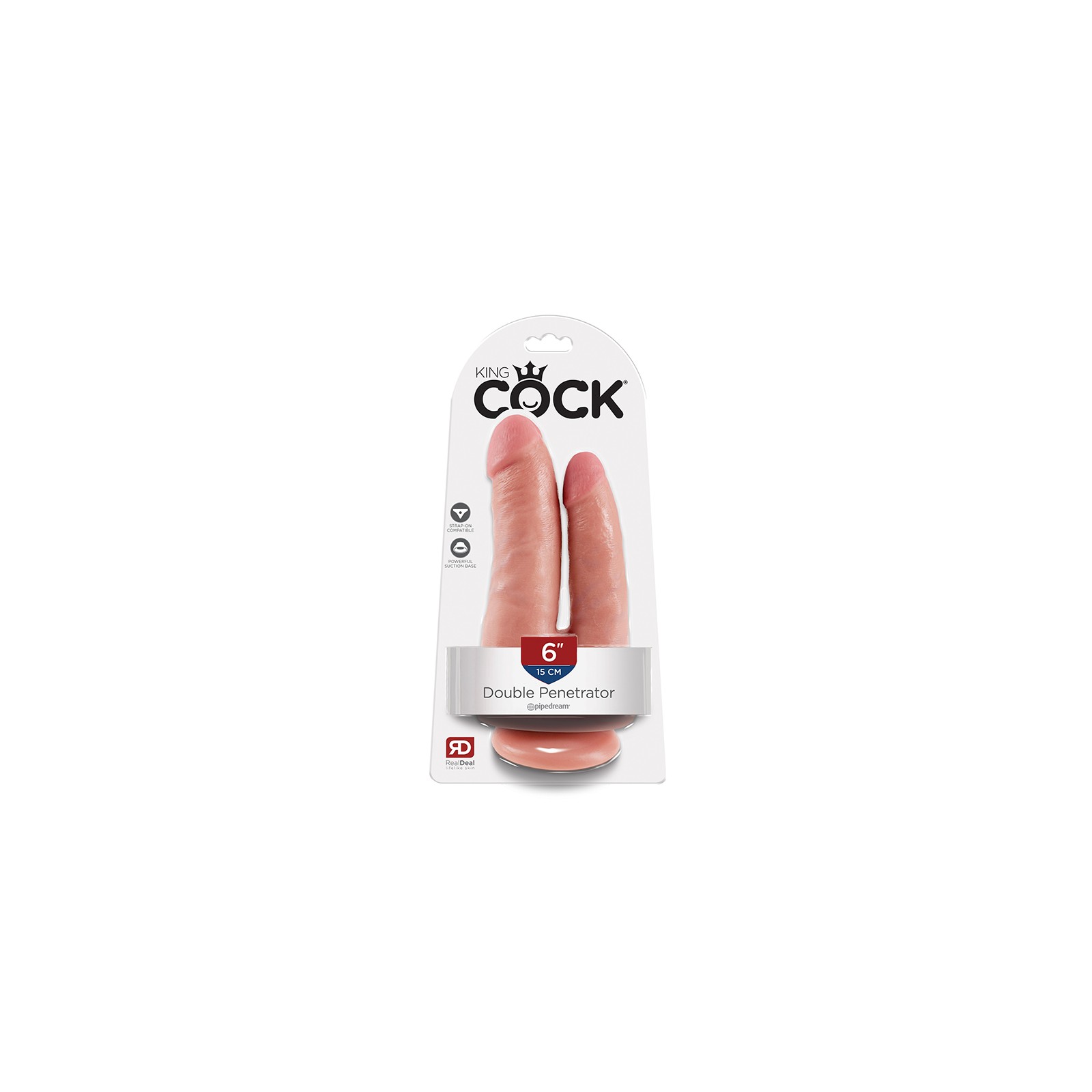 Dildo Doble Penetrador Pipedream King Cock - Acción Doble Suprema