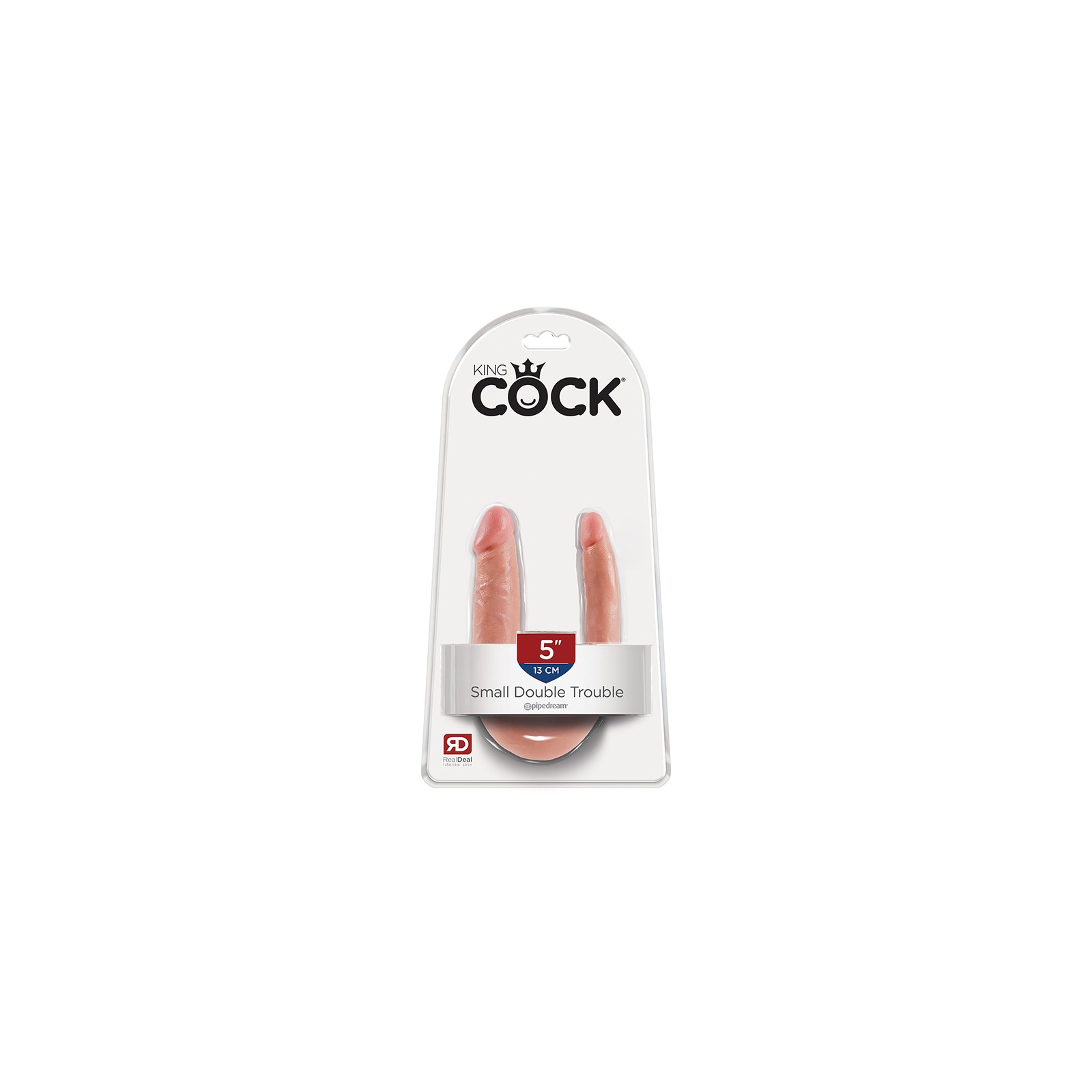 Pipedream King Cock Double Trouble Small 5 in. Realistic Dildo Beige