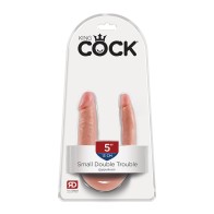 Pipedream King Cock Double Trouble Small 5 in. Realistic Dildo Beige