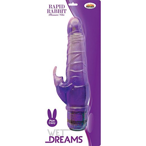 Vibrador Conejo Rápido Morado de Wet Dreams para el Placer