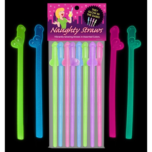 Glow-in-the-Dark Naughty Straws - Fun Party Accessory