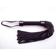 Flogger Rouge Estilo H de Cuero Negro