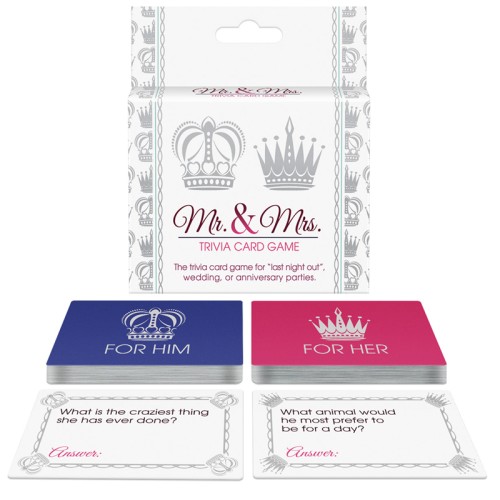 Mr and Mrs Trivia Card Game for Couples