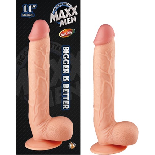 Dildo Recto Real Skin Maxx Men 11 in. - Placer Realista