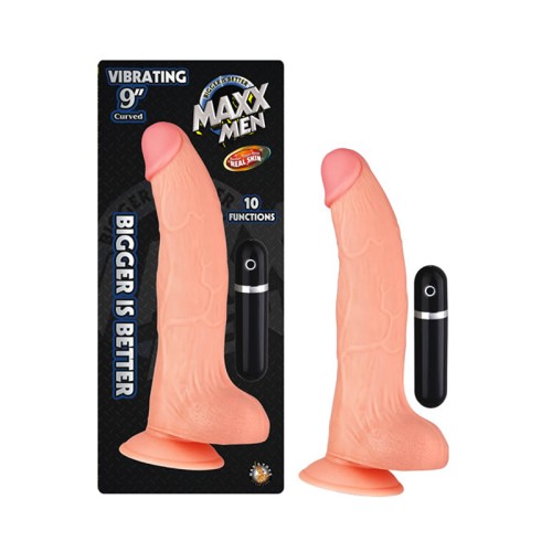 Maxx Men Dong Vibrante Curvado con Ventosa