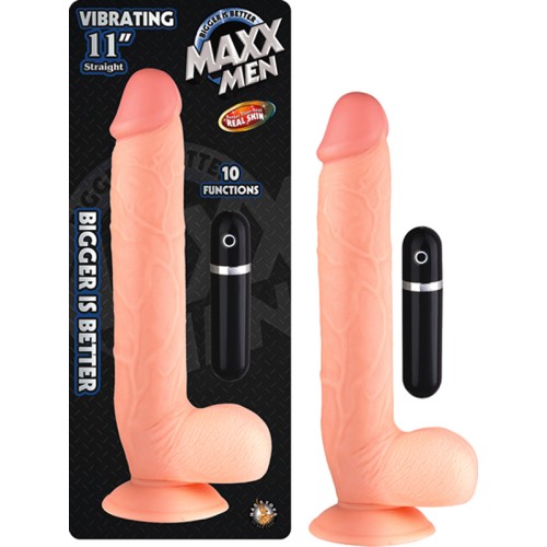 Maxx Men Vibrating 11in. Real Skin Dong