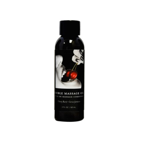 Earthly Body Edible Cherry Massage Oil 2oz