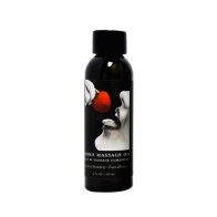 Earthly Body Edible Strawberry Massage Oil 2oz - Luxurious Pleasure