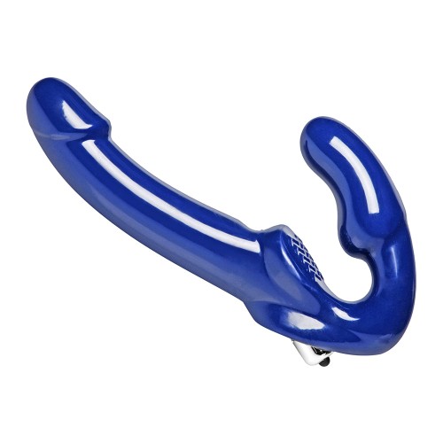 Dildo Vibrador Strapless para Doble Placer - Azul