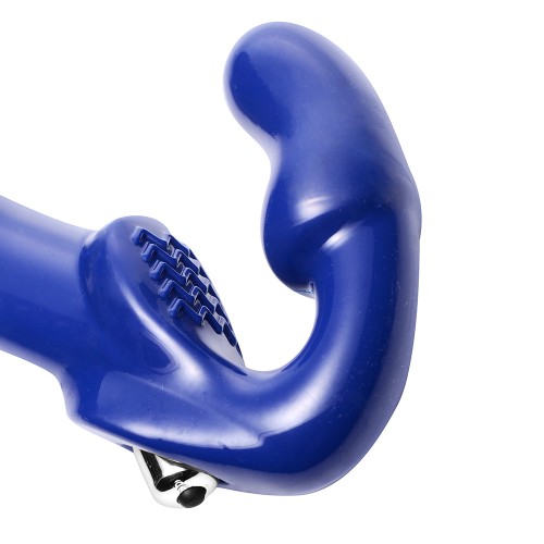 Dildo Vibrador Strapless para Doble Placer - Azul