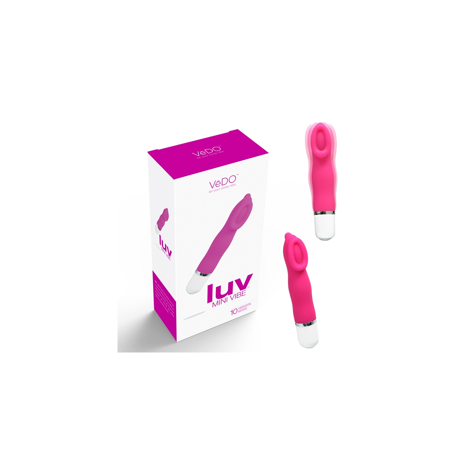 VeDO Luv Mini Vibe Rosa para Usar en Cama - Estimulador Clitorial