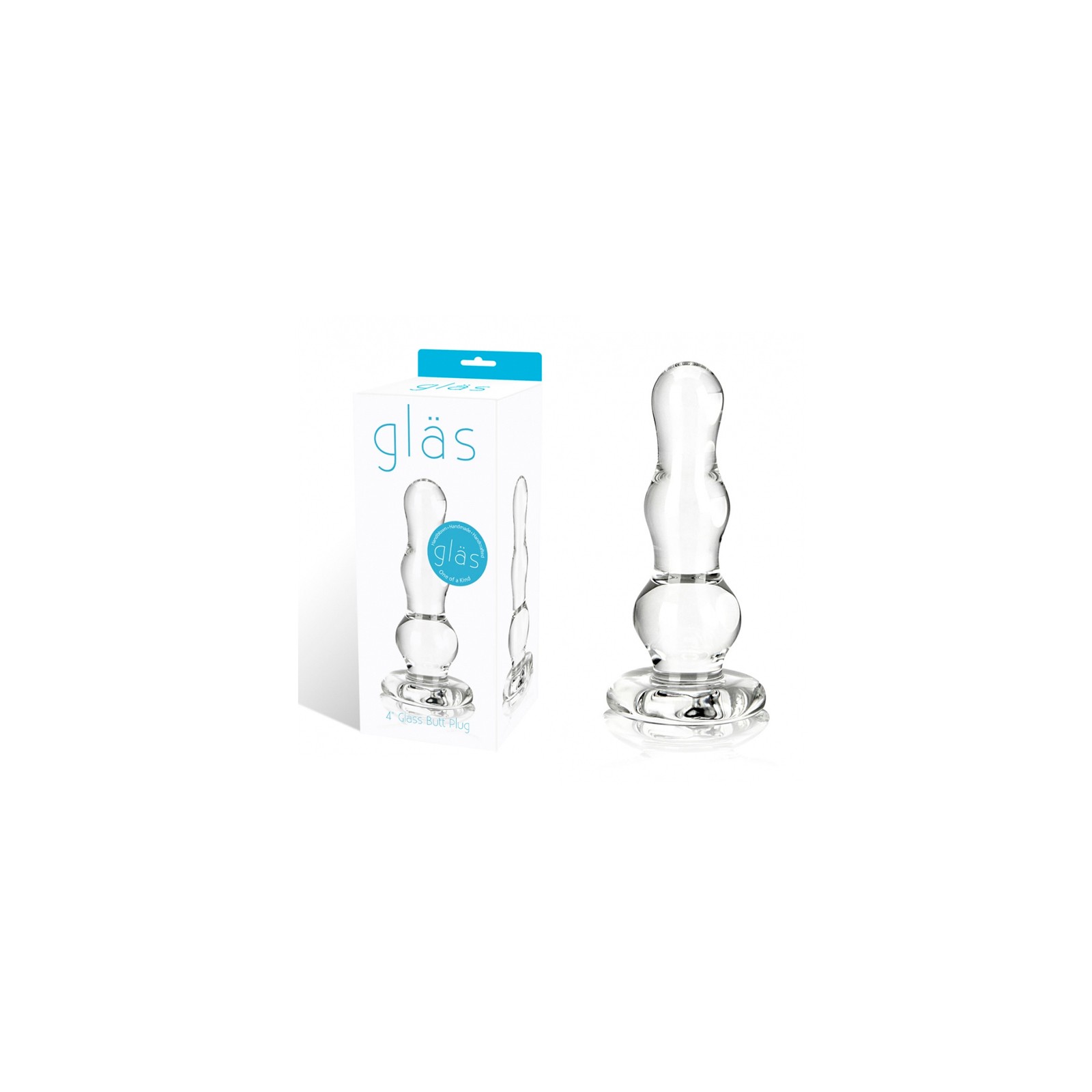 Glas 4 in. Glass Butt Plug