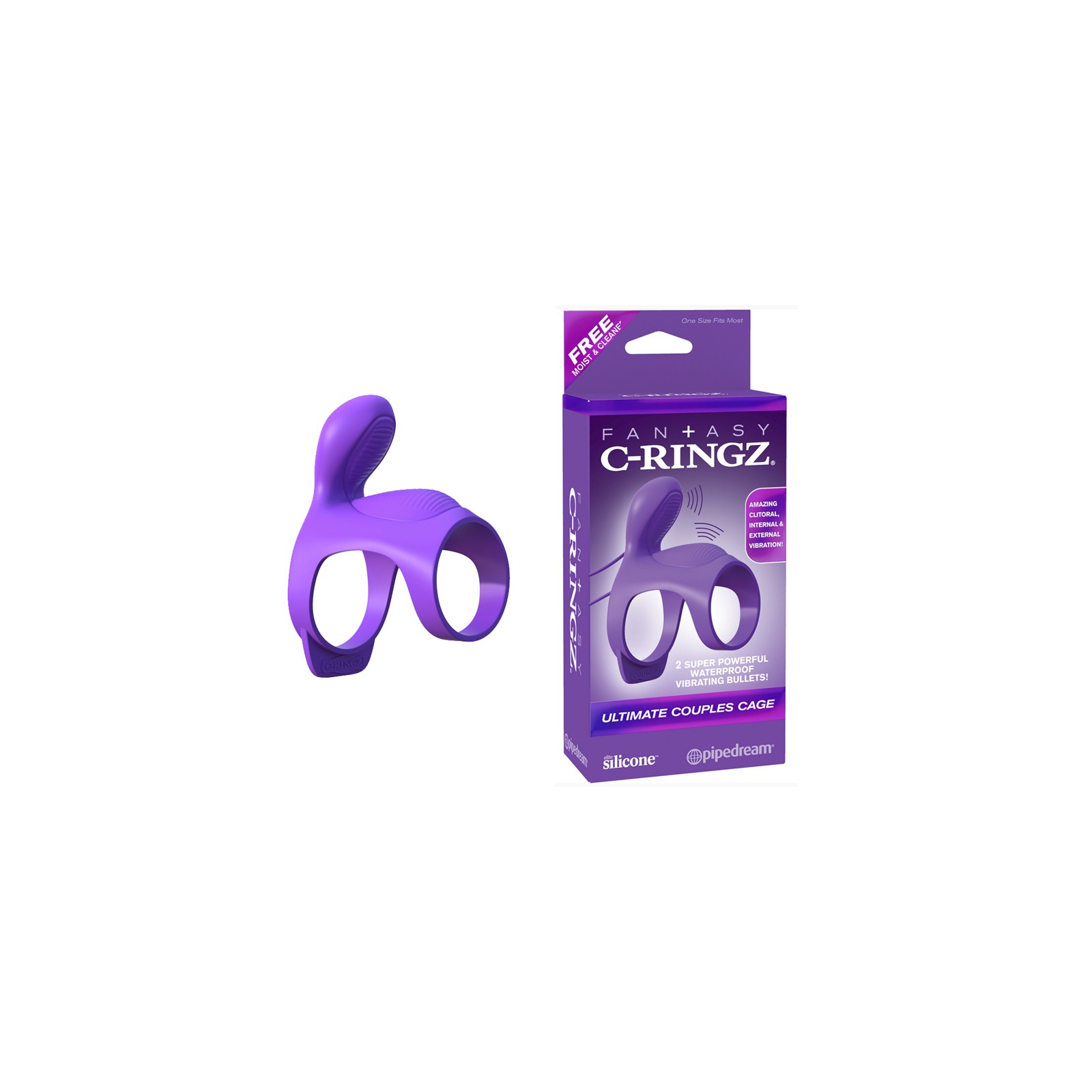 Pipedream C-Ringz Vibrating Couples Cock Sheath for Pleasure