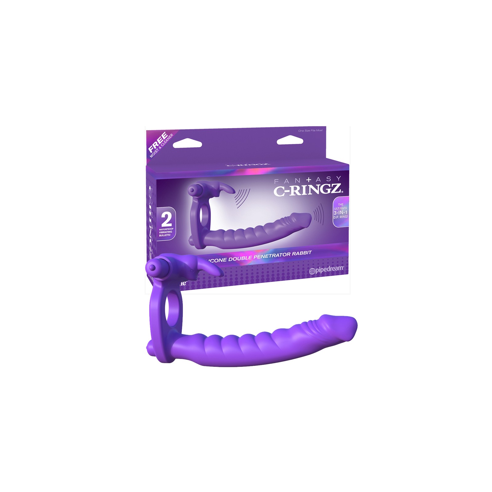 Pipedream Fantasy C-Ringz Double Penetrator Cockring - Ultimate Stimulation