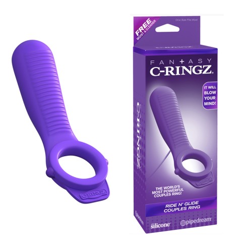 C-Ringz Pipedream Fantasy Anillo de Control Remoto Vibrante Ride N Glide Morado