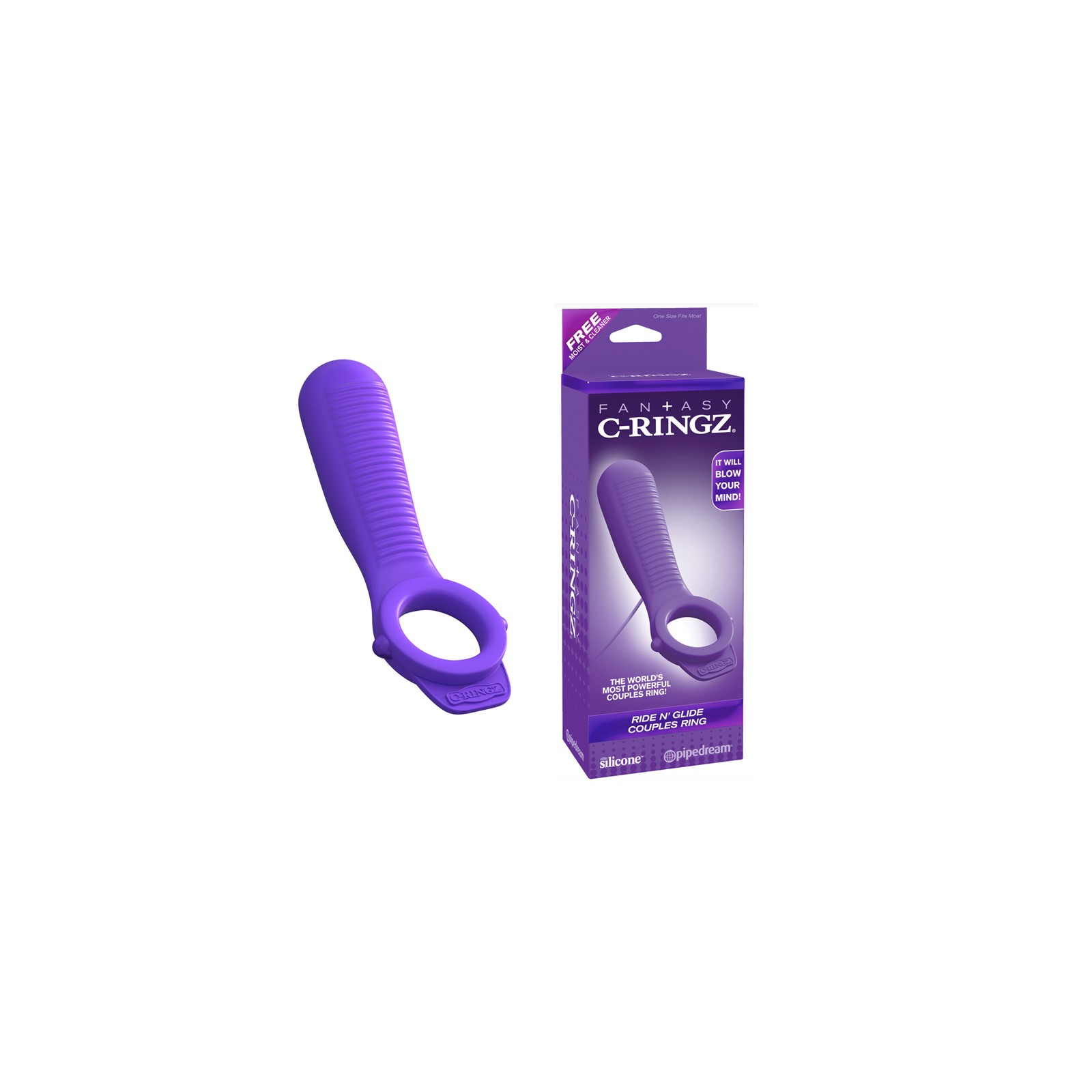 C-Ringz Pipedream Fantasy Anillo de Control Remoto Vibrante Ride N Glide Morado