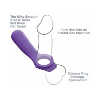 Pipedream Fantasy C-Ringz Remote-Controlled Vibrating Ride N Glide Couples Ring Purple