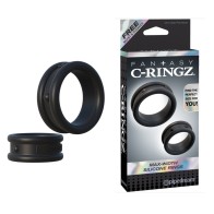 Pipedream Fantasy C-Ringz Silicone Rings 2-Piece Set Black