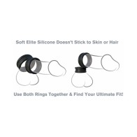 Pipedream Fantasy C-Ringz Silicone Rings 2-Piece Set Black