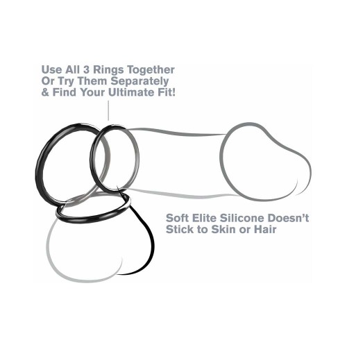 Pipedream Fantasy C-Ringz Silicone 3-Ring Set