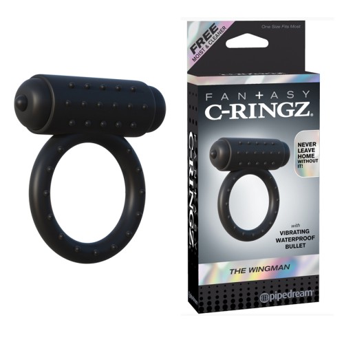 Anillo Vibrador de Cock The Wingman de Pipedream Fantasy Negro