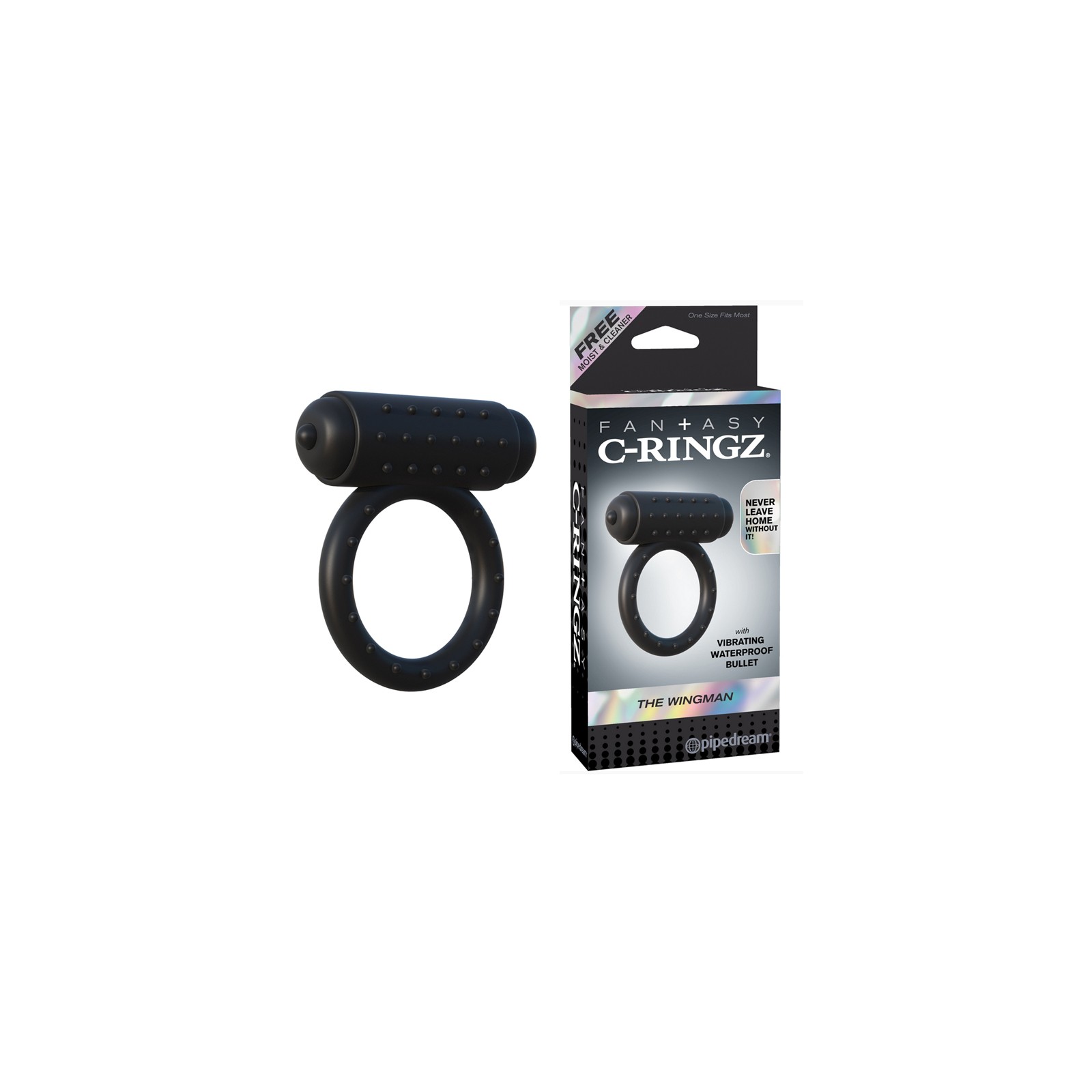 Pipedream Fantasy C-Ringz The Wingman Vibrating Cockring Black