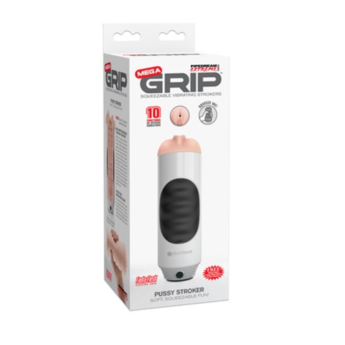 PDX Mega Grip Pussy Stroker - Vibrating Masturbator