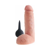 Dildo Realista Pipedream King Cock de 8 in. que Eyacula Beige