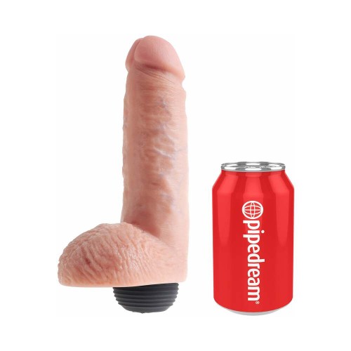 Dildo Realista Pipedream King Cock de 8 in. que Eyacula Beige