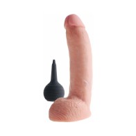 Pipedream King Cock Dildo Realista 9in con Eyaculación Beige