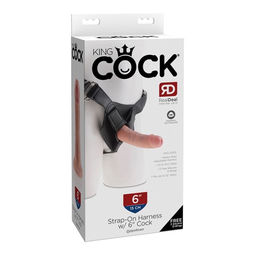 King Cock Strap-On Harness with 6 in. Cock