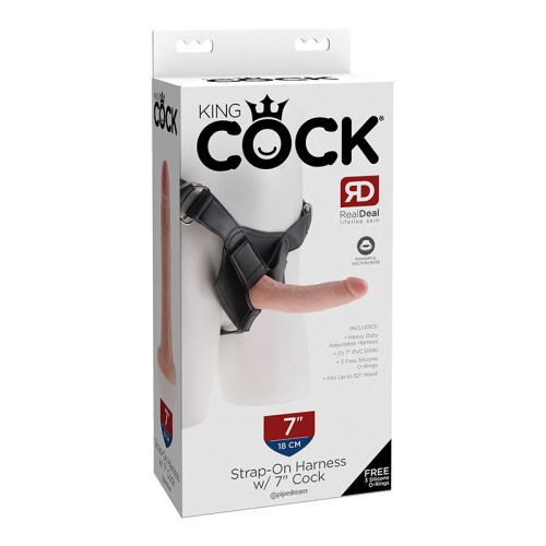 Arnés Pipedream King Cock con Consolador de 7 in. - Beige