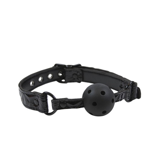 Ball Gag de Vinilo Sinful Negro