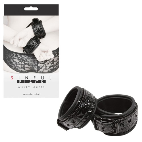 Sinful Vinyl Stylish Wrist Cuffs for Comfortable Restraint