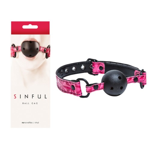 Sinful Vinyl Pink Ball Gag - Shop Now