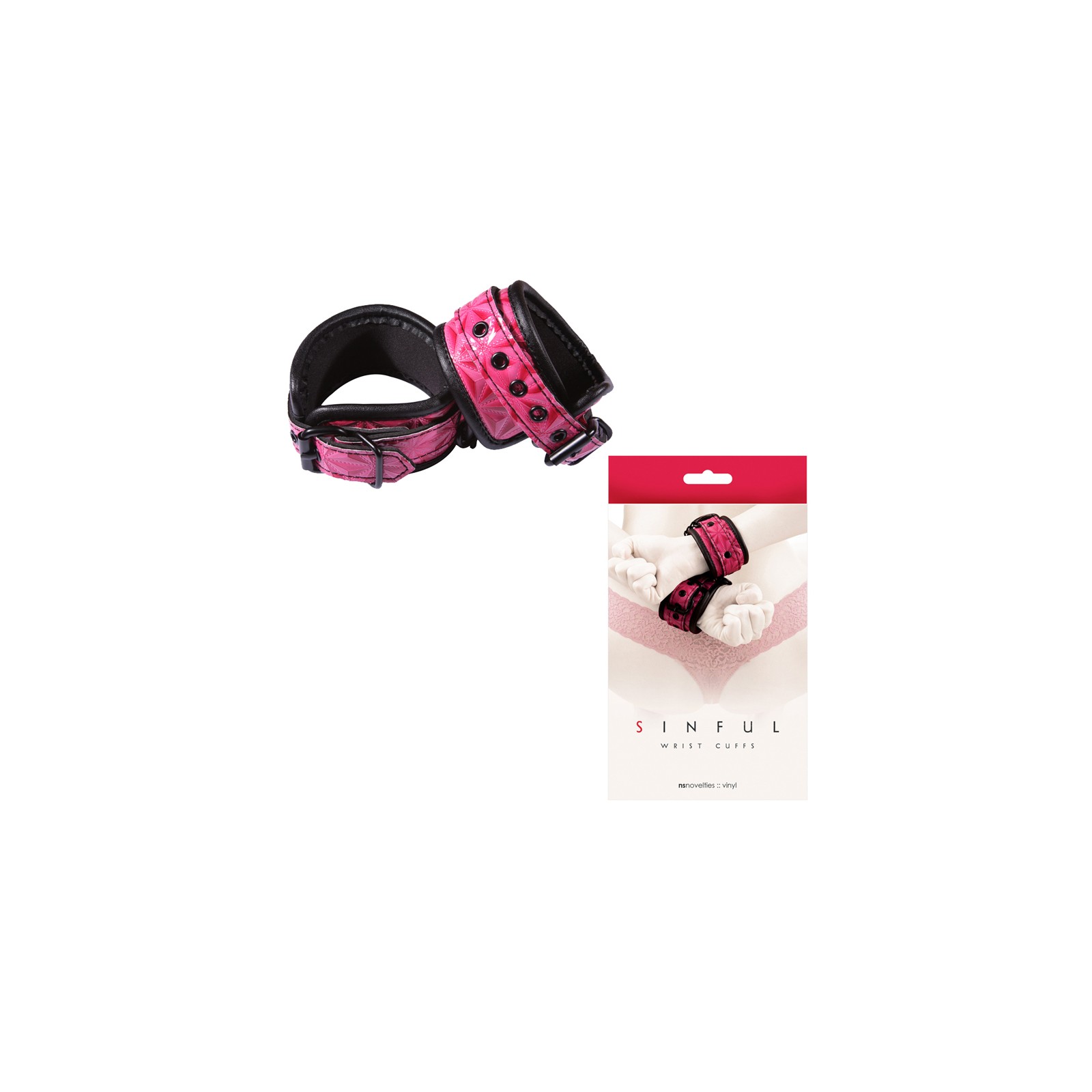 Sinful Vinyl Wrist Cuffs - Stylish Restraints