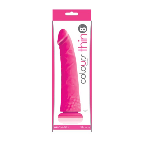 Dildo Rosa Thin de 8 Pulgadas Colours Pleasures