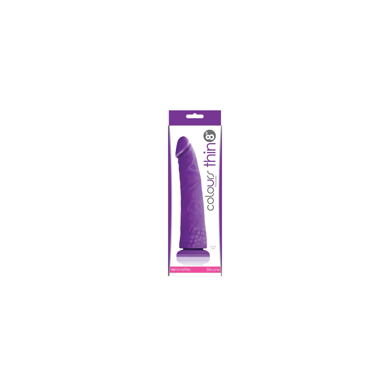 Colours Pleasures Thin Dildo 8 in. Purple for Ultimate Satisfaction