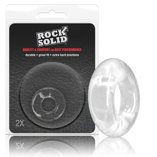 Rock Solid The Donut 2X Transparente - Anillo para el pene