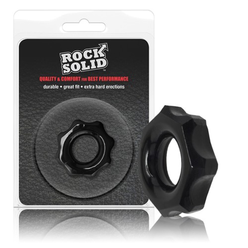 Anillo C Negro Rock Solid Gear para Placer Mejorado