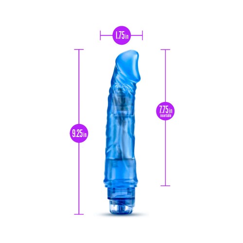 B Yours Vibe 6 Vibrating Dildo Blue